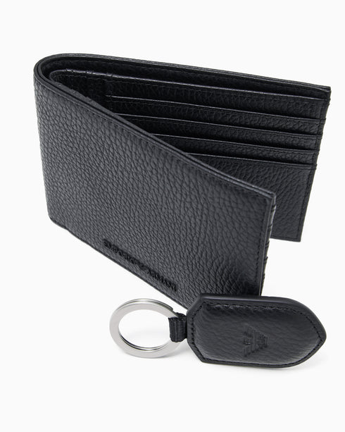 Emporio Armani Gift box Gift box con portafoglio e portachiavi in pelle bottalata UNI  - Francavilla Moda